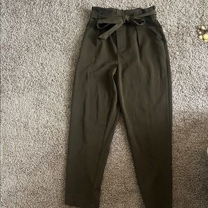 Windsor Olive Tie-Waist Trousers